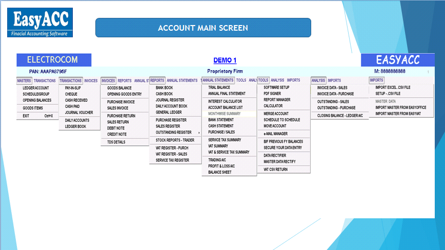 Incometax software,Audit Software,VAT Software,TDS Software, GST Software, Accounting Software, Portfolio Management Software